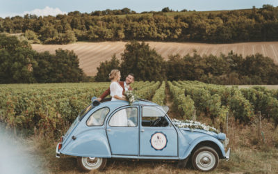 Mariage en véhicule vintage